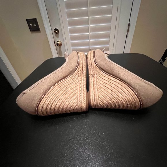 Tory Burch natural linen Canvas Jakie Peep Toe Espadrille in 9.5. - Picture 5 of 12